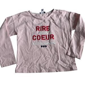 Okaidi Long Sleeve Graphic T-Shirt - Size 8 - Pink